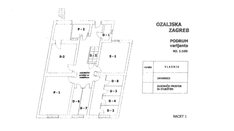 Ozaljska, 107 m2, 6 soba, moguća 4 apartmana, 1 kat
