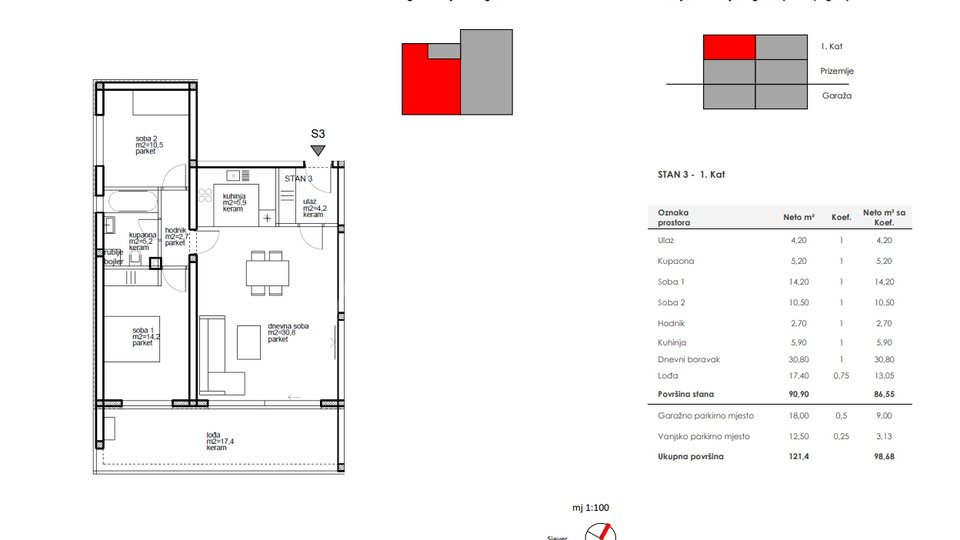 Wohnung, 90 m2, Verkauf, Črnomerec - Gornje Vrapče
