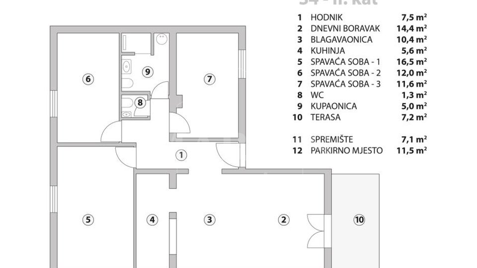 Appartamento, 91 m2, Vendita, Črnomerec - Kustošija