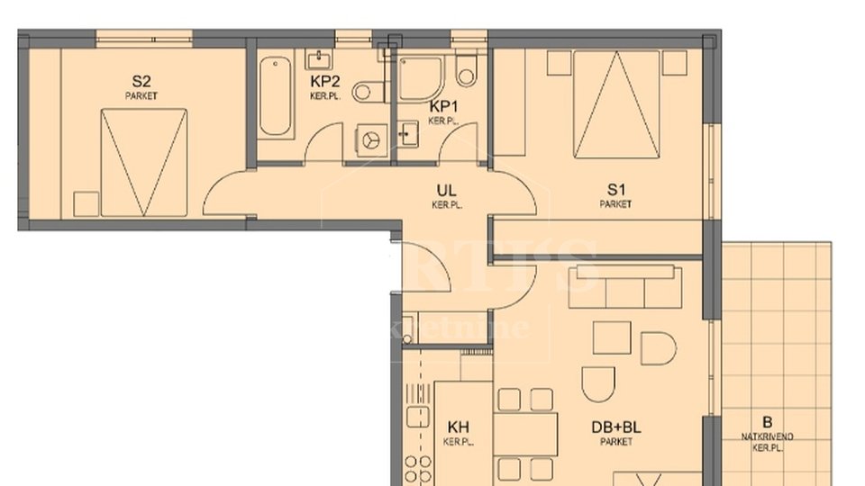 Apartment, 81 m2, For Sale, Zagreb - Veliko Polje
