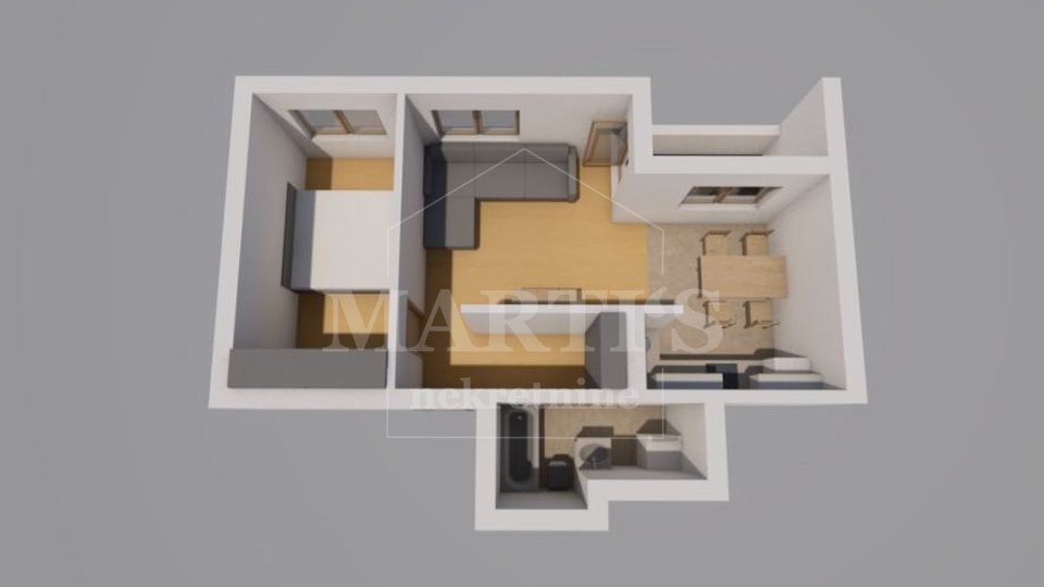 Apartment, 51 m2, For Sale, Zagreb - Voltino