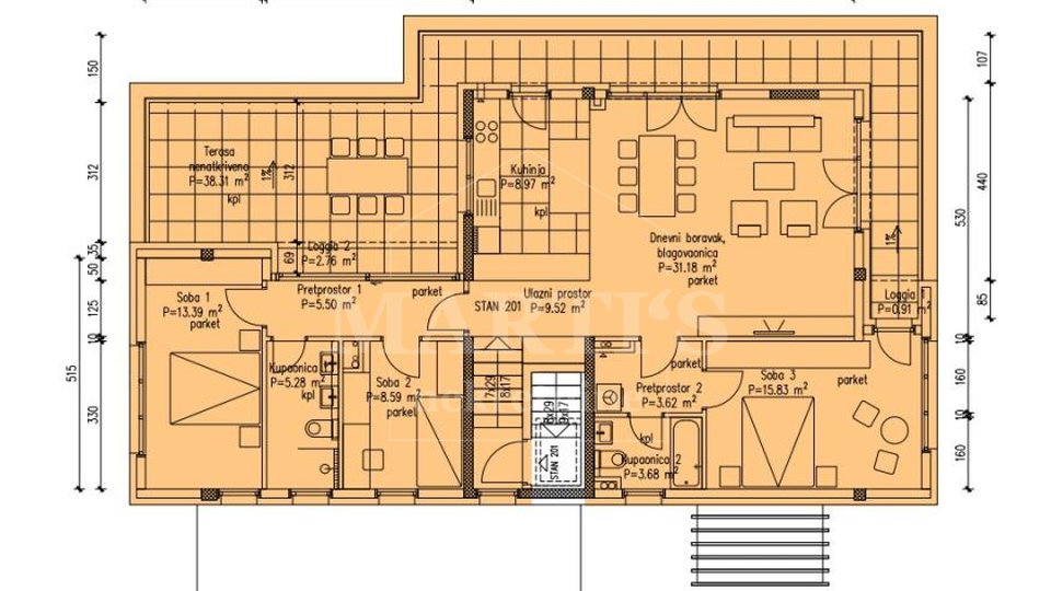 Wohnung, 132 m2, Verkauf, Zagreb - Veliko Polje